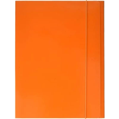 Immagine di Alevar Cartella 3 Lembi con Elastico 600 g, Formato A4, Colore Arancio, Confezione da 10 Pezzi