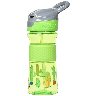 Immagine di Nuby NV0414021GREEN, Borraccia Flip It Realizzata In Tritan con Beccuccio Morbido 360Ml Rosa 3Anni+ 360 ml