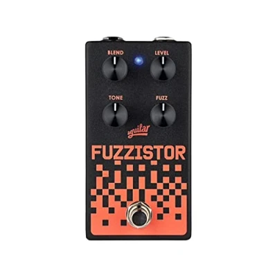 Immagine di AGUILAR FUZZISTOR GEN2, Pedale Effetto per Basso Elettrico Classico Suono Fuzz dei Transistor, Colore Nero e Arancione