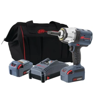 Immagine di Ingersoll Rand Potente Avvitatore a Impulsi W7252, da 1/2 (Incudine 2) 20 V in Pratica Custodia, Professionale Set con 2 Batterie Ricaricabili 5 Ah e Caricatore