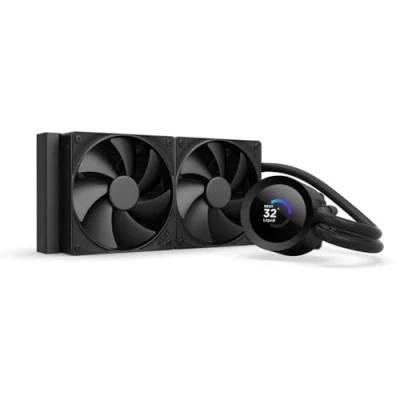 Immagine di NZXT Kraken Plus 240 Dissipatore a liquido AIO per CPU Radiatore da 240mm 2 ventole F120P LCD quadrato personalizzabile 1,54&quot; AMD® AM5, AM4 Intel® LGA 1851/1700, 1200/115X Nero