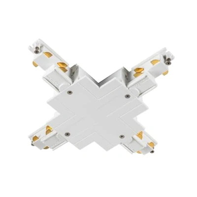 Immagine di SLV 1006536 Componente per sistema su binario ad alta tensione Connettore a X S Track Bianco