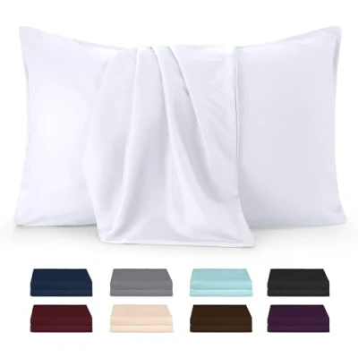 Immagine di Utopia Bedding Federe Set Di 2 40 x 80 Cm Copricuscino In Poliestere Morbida Spazzolata Microfibra Con Chiusura A Busta Bianco