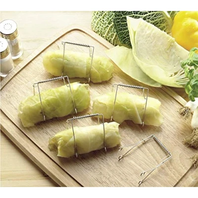 Immagine di Wenko Maximex Morsetti per involtini, Set da 10, involtini di Carne e Cavolo, in Acciaio Inox, riutilizzabili