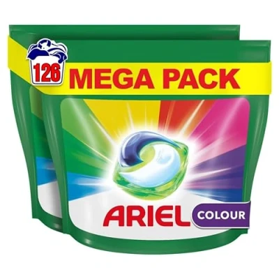 Immagine di Ariel Cialde All in 1, 126 lavaggi, Mountain Spring, detersivo capsule con smacchiatore, uso acqua fredda, 2,5 kg, pezzi (confezione da 1)