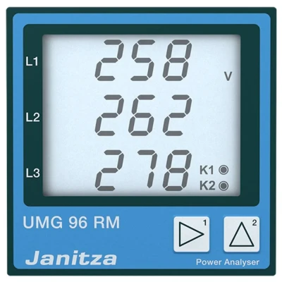 Immagine di Janitza UMG96RM misuratore universale, RS485 Modbus campo di misura: L N: 10 300 V/AC; L: 18 520 0 5A
