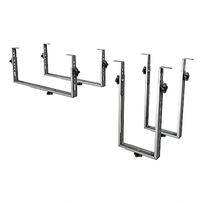Immagine di Dataflex Viewgo Supporto per computer Desk 182 Argento, Staffe PC in acciaio regolabili, sotto la scrivania, montaggio orizzontale e verticale, capacità di carico fino a 35 kg