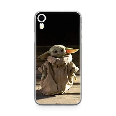 Immagine di Ert Group custodia per cellulare Apple Iphone XR originale e con licenza ufficiale Star Wars, modello Baby Yoda 001 adattato in modo ottimale alla forma dello smartphone, TPU