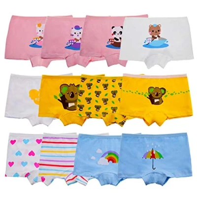 Immagine di Anntry Intimi per Bambini di Serie Kid Mutandine Culotte in Cotone Bambine Piccole 2 a 12 Anni (Confezione da 12) (6 8 Anni, Colore 2)
