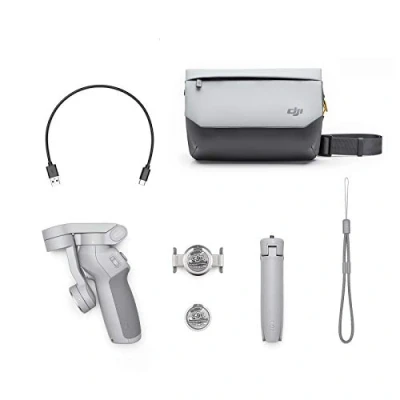 Immagine di DJI Set con stabilizzatore OM 4 a 3 assi, borsa tracolla e impugnatura per smartphone, vlog video in diretta su YouTube, iPhone Android