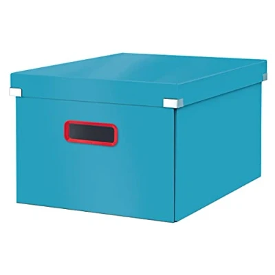 Immagine di Leitz Click &amp; Store WOW Scatola Archivio Media, per Riporre e Trasportare Documenti A4 Oggetti di Medie Dimensioni, Adatta a Casa Ufficio, Blu Calmo, 53480061