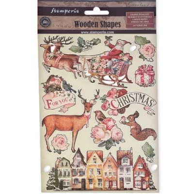 Immagine di Stamperia Colored Wooden Shape A5, Multicolore, Assorted