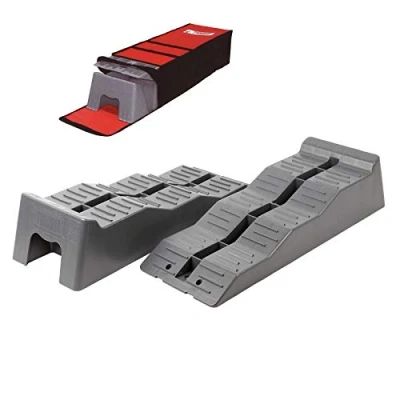Immagine di Fiamma® Level Up cunei di compensazione Set da 2 + borsa per il trasporto 4 10 cm grigio Leveller