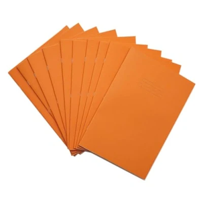 Immagine di Rhino Quaderno per esercizi a quadretti da 7 mm, formato A4, 64 pagine, confezione 10, colore: Arancione