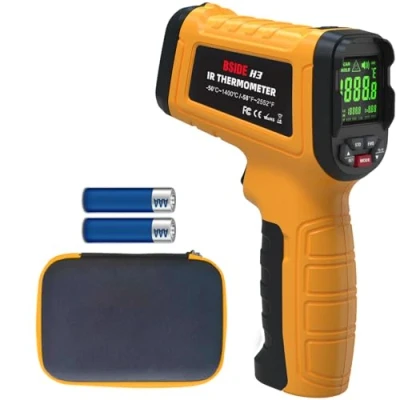Immagine di BSIDE H3 Termometro Industriale Alta Temperatura 58℉ 2552℉ ( 50℃ 1400℃) Pistola Infrarossi 50:1 con LCD a Colori Allarme e Memoria Laser Cucina Forno Cibo Stufa Auto