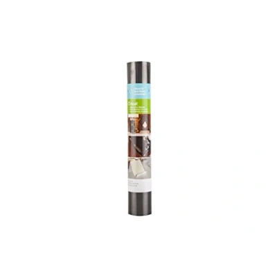 Immagine di Cricut Foglio Adesivo Acciaio 1,2 m (4 ft) Rotolo di Vinile Autoadesivo per l&#039;uso con Tutte Le Macchine da Taglio, stagnola, Argento Scuro, Stainless Dark Silver