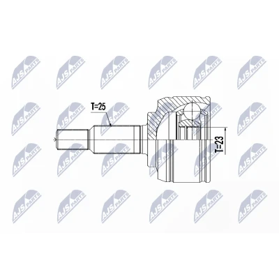 Immagine di NTY NPZ RE 062 Kit Giunto Omocinetico Assale anteriore, anteriore Sx, Dx RENAULT: Captur, MEGANE 3 Grandtour