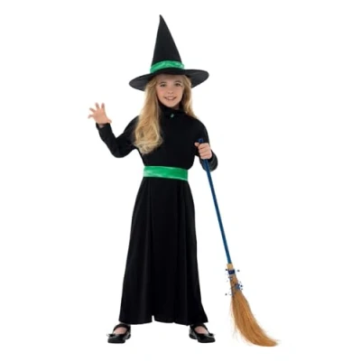 Immagine di SMIFFYS Costume strega malvagia, Nero, con vestito e cappello