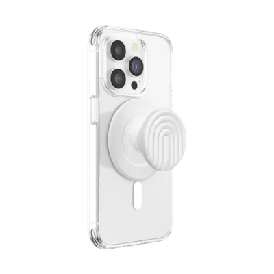 Immagine di PopSockets: PopGrip Round per MagSafe Anello Adattatore Incluso Supporto e Impugnatura Telefoni Cellulari Custodia con un Top Intercambiabile PopOut Curves Coconut Creme