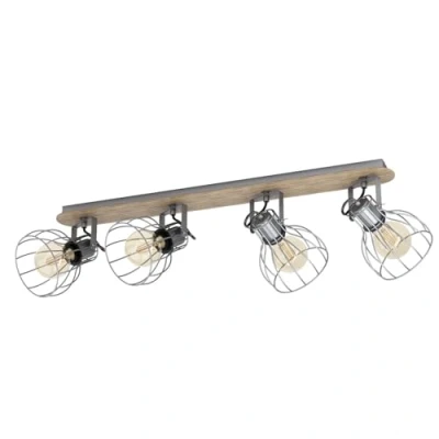 Immagine di Eglo SAMBATELLO Lampada da Soffitto, Marrone, Argento