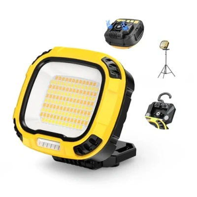 Immagine di Smiling Shark Lampada da Lavoro, 4000 Lumen Lamp di Ispezione LED Work Light Ricaricabile Magnetica Impermeabile Con 14 Modalità Luminose per Workshop Auto Garage, Lavoro