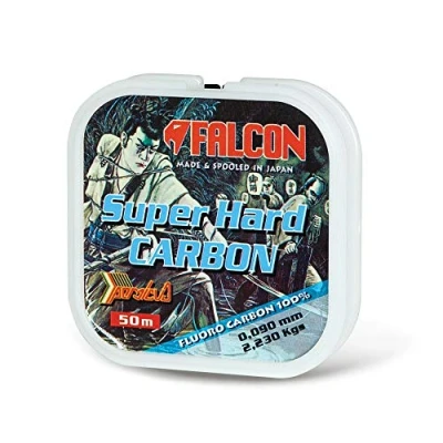 Immagine di Falcon Super Hard, Nylon Persicus S.Hard Carbon, 50 mt Filo da Pesca, Trasparente, 0,218 mm X