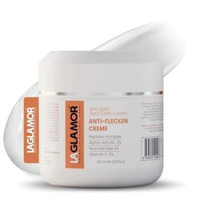 Immagine di LAGlaMOR Crema Anti Imperfezioni 50ml Invecchiamento &amp; Rimuovi Macchie Scure con Vitamina C, Niacinamide, Alpha Arbutin: Viso Uomo e Donna Idratante Profumo di Aloe Vera