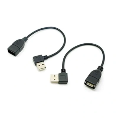 Immagine di chenyang Cavo USB 2.0 dati tipo A prolunga angolato da 90 gradi 480Mbps 0.2M 2 Pezzi/Set