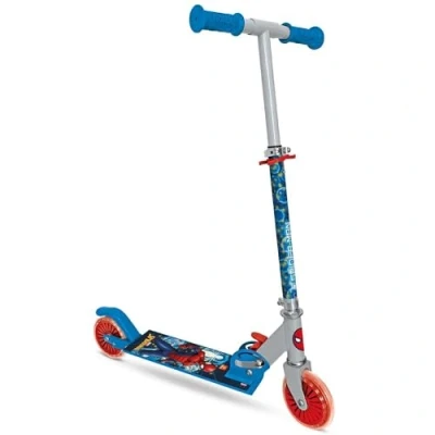 Immagine di Mondo Toys SPIDER MAN MARVEL ALU SCOOTER Monopattino 2 ruote pieghevole in alluminio con pedana extra grip e manubrio regolabile per bambini