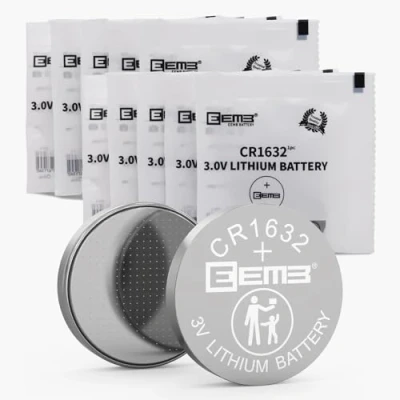 Immagine di 10X EEMB CR1632 Batteria 3v a Bottone al Litio CR 1632 Li MnO 120mAh Non Ricaricabile