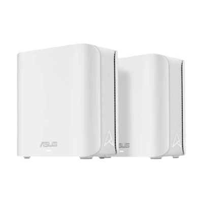 Immagine di ASUS ZenWiFi BD4 2 Pack Mesh WiFi 7 a doppia banda, 3600 Mbps, copertura 470 m², due porte 2,5 G, controlli di sicurezza e Parental Contro Inclusi, Smart Home Master SSIDs, Bianco