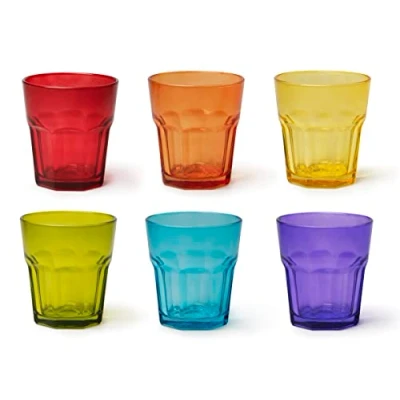 Immagine di Excelsa Atene Set 6 Bicchieri, Vetro, Multicolor, Capacità 300 Ml.