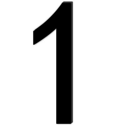 Immagine di Adesivo con Numero 1 di Colore Nero,Numero Civico,Numero Civico Segnale in Acrilico,Numero Casa Autoadesivo,Resistente alle Intemperie,per Esterni,Porta,Cassetta Delle Lettere(10 cm)