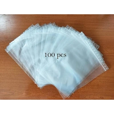 Immagine di ESTENAT 100 sacchetti con zip richiudibili, 10 x 15 cm, sacchetto di plastica trasparente chiusura a zip, per congelatore, trasparenti adatti prodotti alimentari