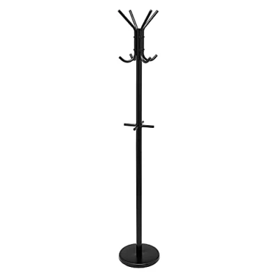 Immagine di Amazon Basics Appendiabiti per cappotti e cappelli, Nero, 29.5 cm x 167