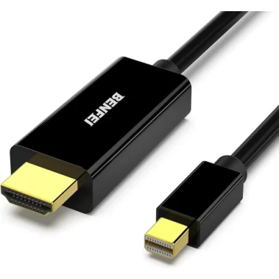 Immagine di BENFEI cavo Mini DisplayPort a HDMI 1,8 m, 2 Confezioni da DP (compatibile con Thunderbolt) MacBook Air/Pro, Surface Pro/Dock, monitor, proiettore