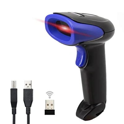 Immagine di LENVII lettore Codici a Barre Wireless 2D qr 1D Barcode Scanner 2.4G wireless/USB cablato 2 in 1 code reader per QR,PDF417,DataMatrix,Maxicode,Compatibile con PC e computer