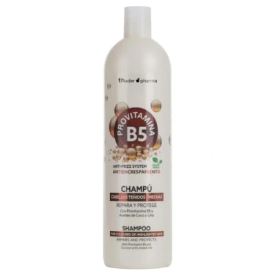 Immagine di Shampoo effetto anticrespo Provitamina B5 e oli di cocco lino per capelli colorati/cattivi