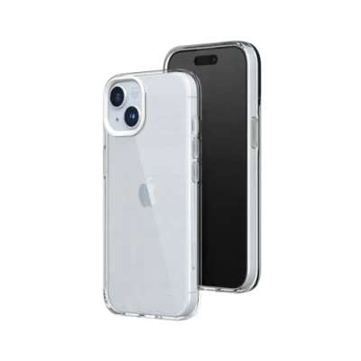Immagine di RhinoShield Crystal Clear Case Compatible with [iPhone 15] Advanced Yellowing Resistance, High Transparency, Protective and Customizable Phone White Camera Ring