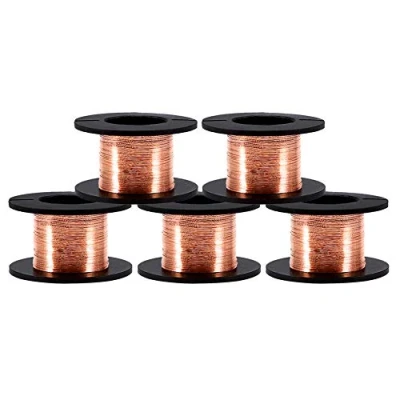 Immagine di ANGGREK 5pcs Copper Wire 0.1mm Enameled 15m Winding for Soldering, Connecting and Making Beading Floral Colored Craft