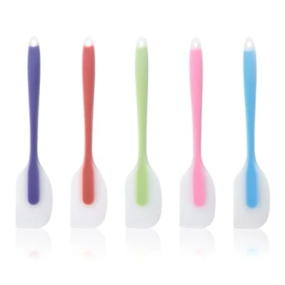 Immagine di UILYNIU 5 Pezzi Spatole, Spatole in Silicone, Resistente al Calore Spatola, Spatola Cucina, Pasticceria Utensili da Cucina per Cucinare, Cuocere e Mescolare (Multicolore)