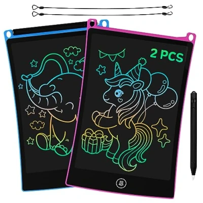Immagine di GUYUCOM 2 Pezzi Tavoletta Grafica LCD 8,5 Pollici Lavagna per Bambini Giochi 3 4 5 6 7 anni, Lavagnetta Cancellabile Giocattolo Ringraziamento, Natale,Regali di Compleanno (Rosa+Blu)