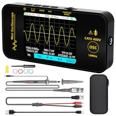 Immagine di BSIDE oscilloscopio portatile 3.2&#039;&#039; TFT Display digitale 10MHz larghezza di banda automobilistico 48MSa/s frequenza campionamento funzione auto/nomal/singolo