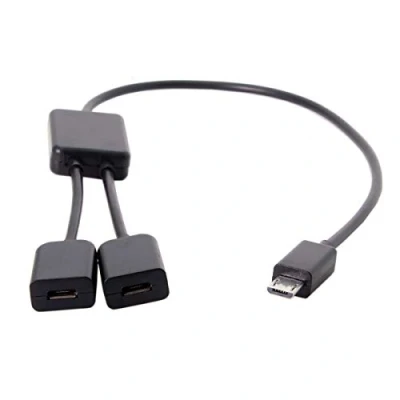 Immagine di Chenyang U2 127 UC LIST Micro USB 1 to 2 vers double Ports femelle Hub câble pour ordinateur portable et souris disque Flash