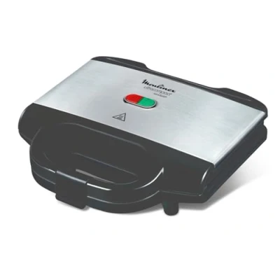 Immagine di Moulinex Sm156D Ultracompact Metal Sandwich Maker, Piastre con Rivestimento Antiaderente, 700W, 21.5X23X8.5 Cm, Nero