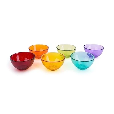 Immagine di Excelsa 60688 Scratch Set 6 Coppette, Vetro, Multicolore, 13 x H. 5.5 cm