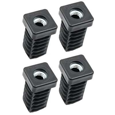 Immagine di Design61 4 tappi filettati per tubi quadrati 20 x mm, spessore parete 1 2 con filettatura interna M8
