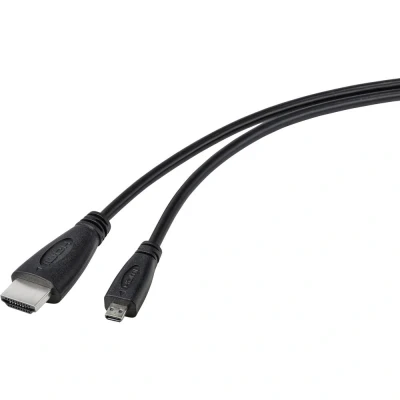 Immagine di TRU COMPONENTS Cavo HDMI Raspberry Pi [1x Spina 1x Micro D] 1.80 m Nero