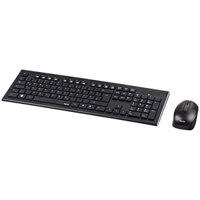 Immagine di Hama tastiera e mouse wireless (kit Bluetooth con ricevitore nano 2.4 GHz, silenziosa, QWERTY completa, 1.600 dpi) Colore nero