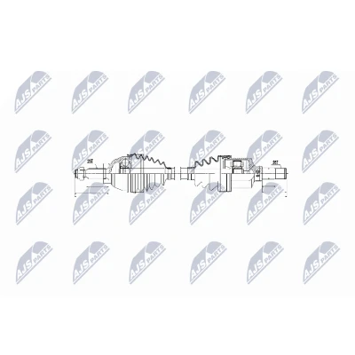 Immagine di NTY NPW FR 055 Albero motore / Semiasse Assale anteriore Sx, 620 FORD: Transit Connect Mk1 Van, Tourneo
